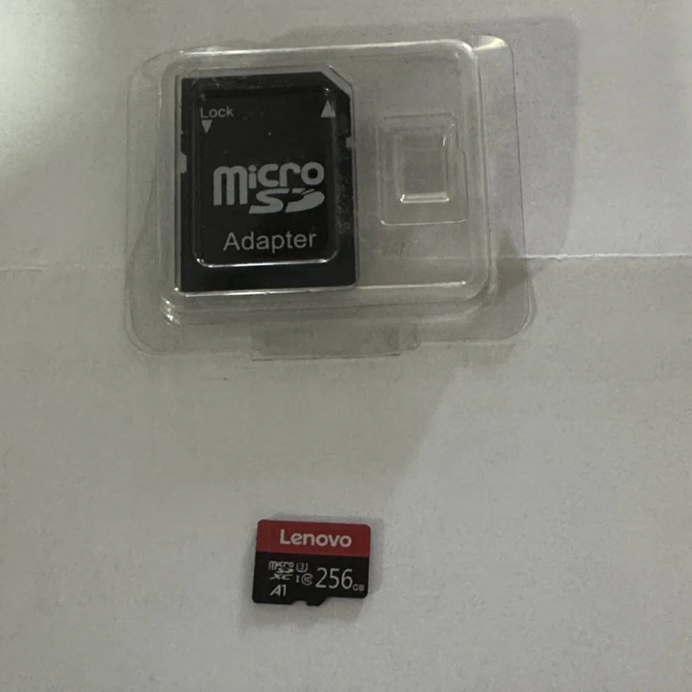 Lenovo Red and Black MicroSD Card with Adapter
